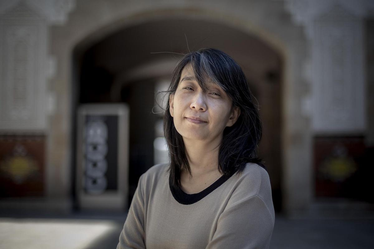 La escritora surcoreana Han Kang, en 2023 en Barcelonasur