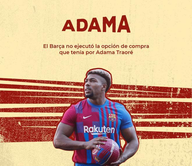 Adama fue el primero en salir del Barça