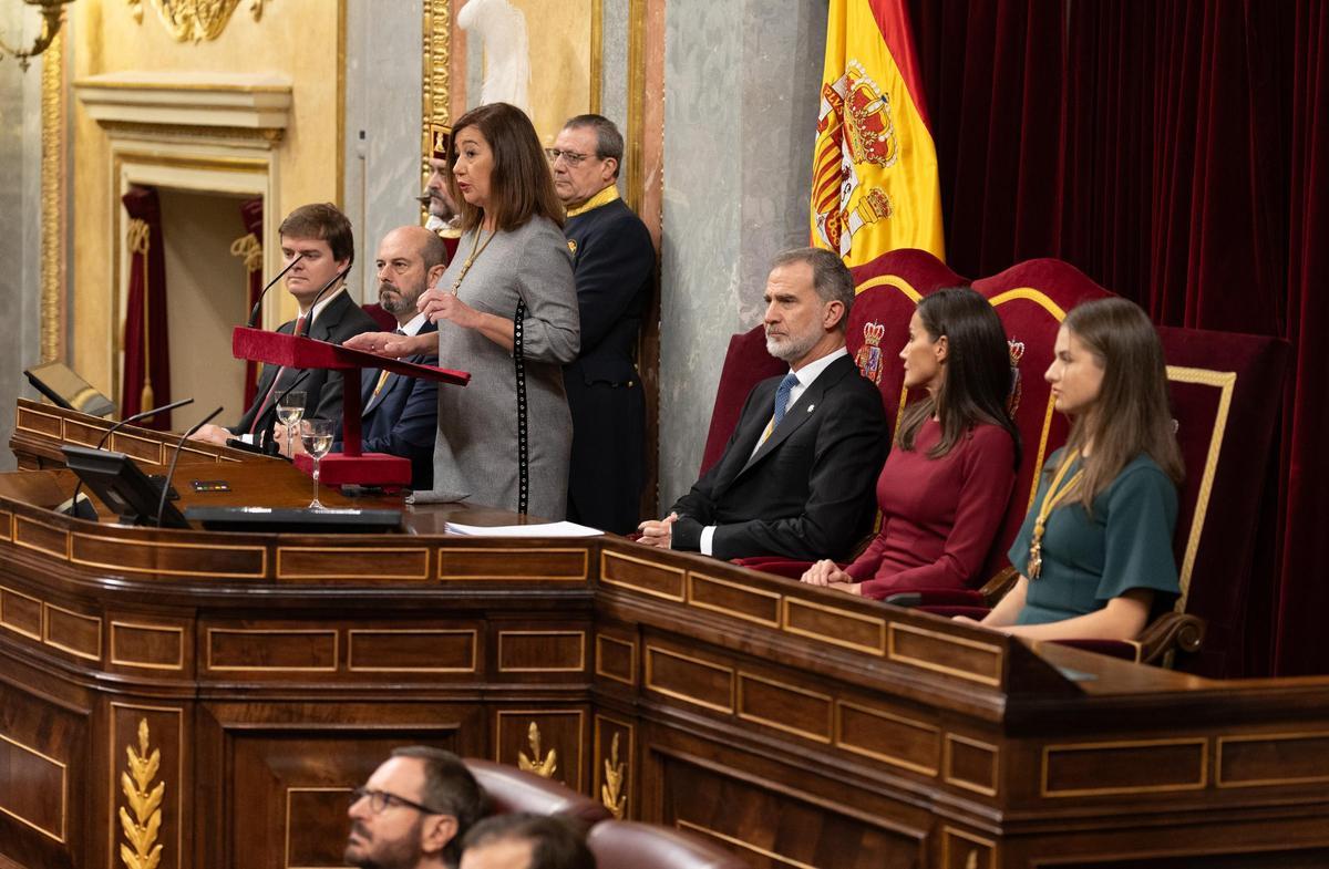 Francina Amergol en la apertura de la legislatura.