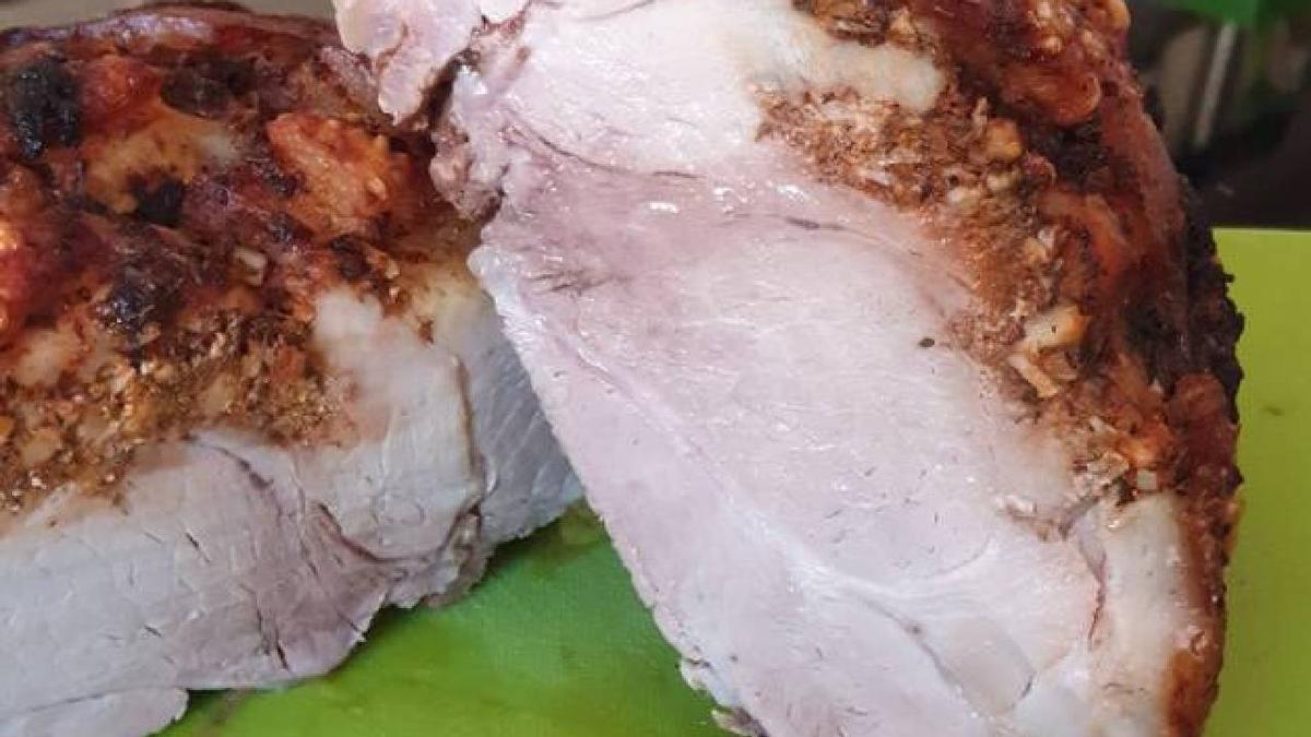 Pata asada estilo canario