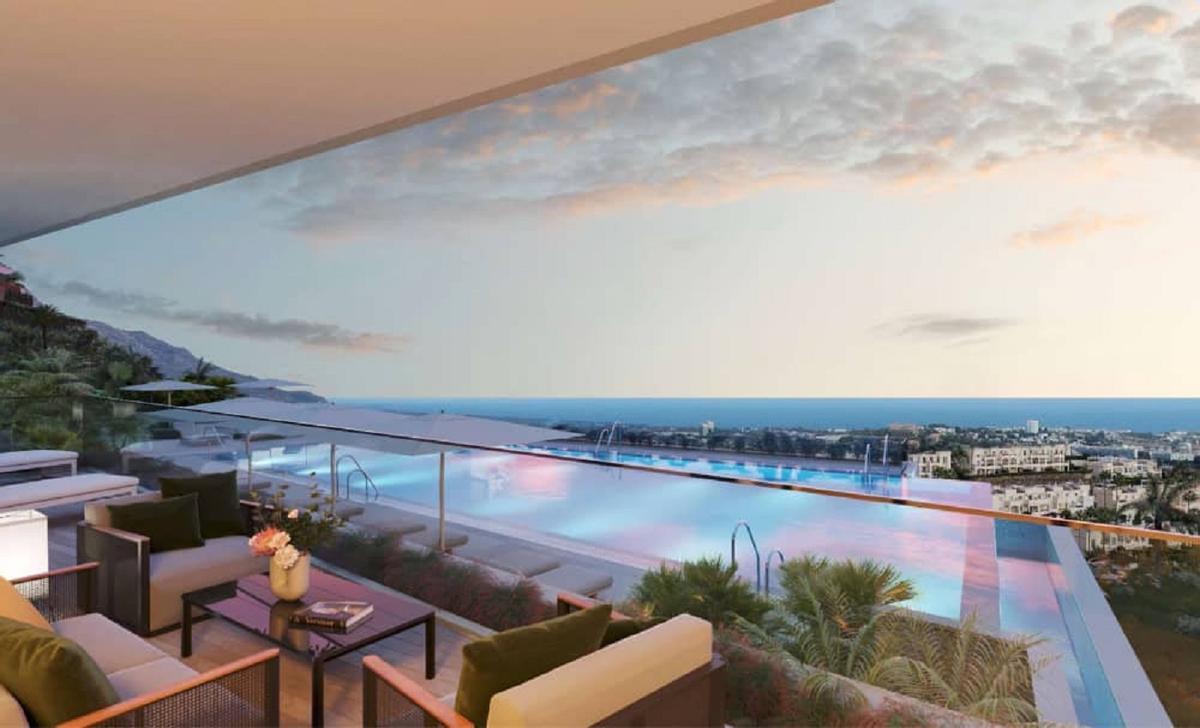 La promoción Tiara de Metrovacesa tiene amplias terrazas con vistas al Mediterráneo.
