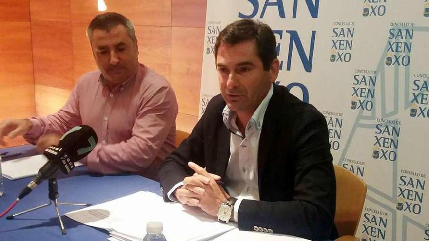 David Otero y Gonzalo Pita durante la rueda de prensa de ayer. // G. Santos