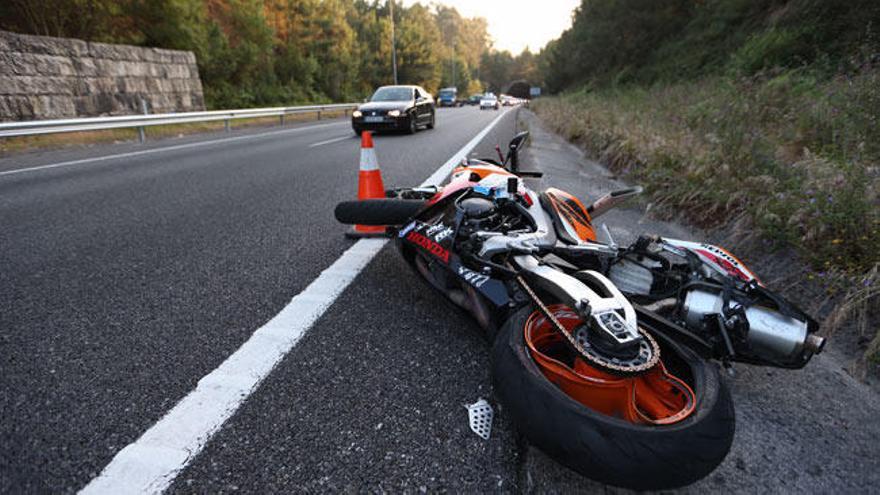 Estado en el que quedó la moto accidentada // NICK