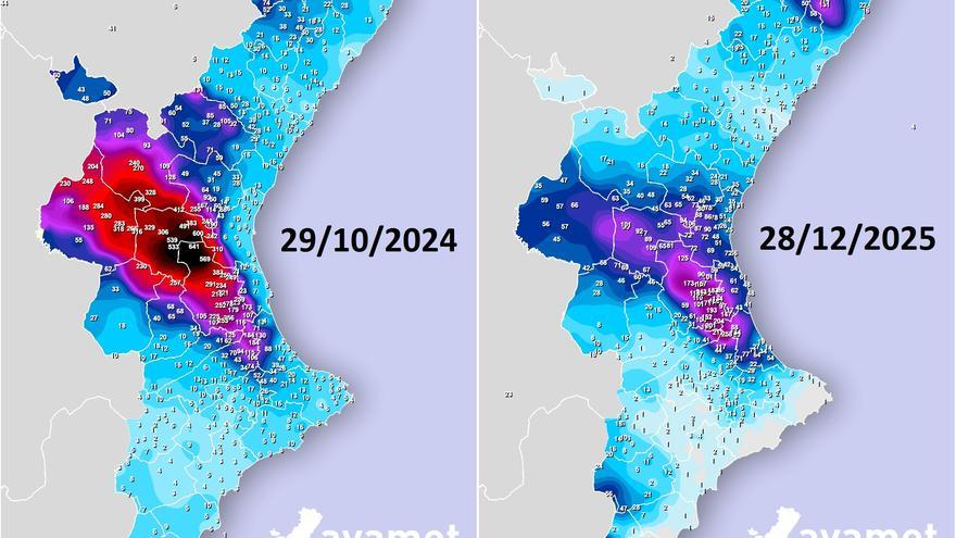 La similitud entre el último "tren de tormentas" y la dana de 2024 señala una intensificación de episodios extremos