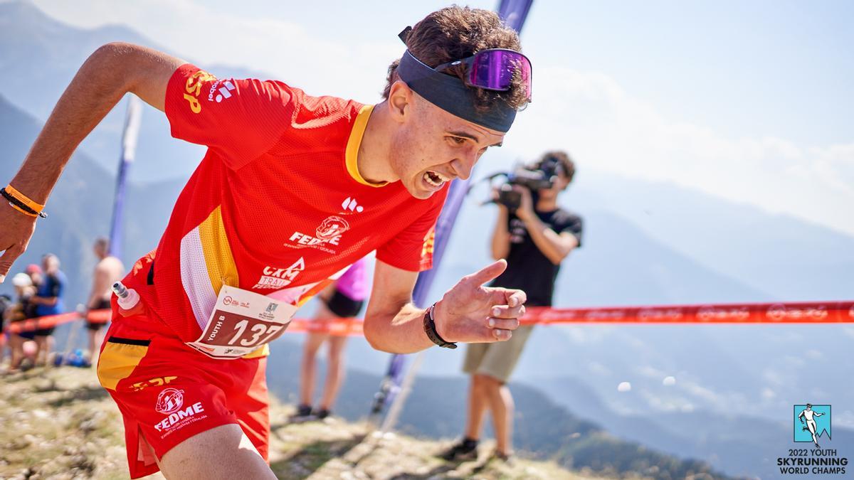 Iu Jaume Ametller, durant el campionat del món d'skyrunning a Andorra