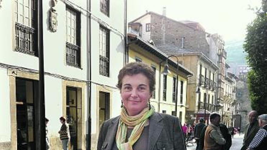 Eva García Vázquez, ayer, en Cangas del Narcea.