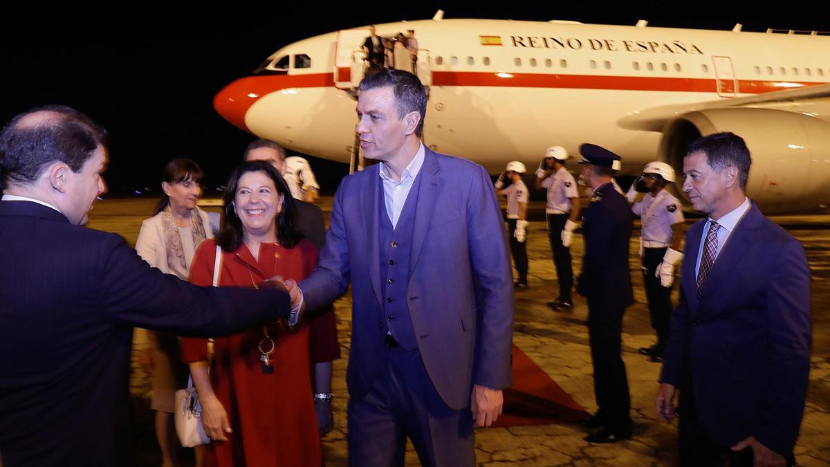 Pedro Sánchez aterriza en Brasilia