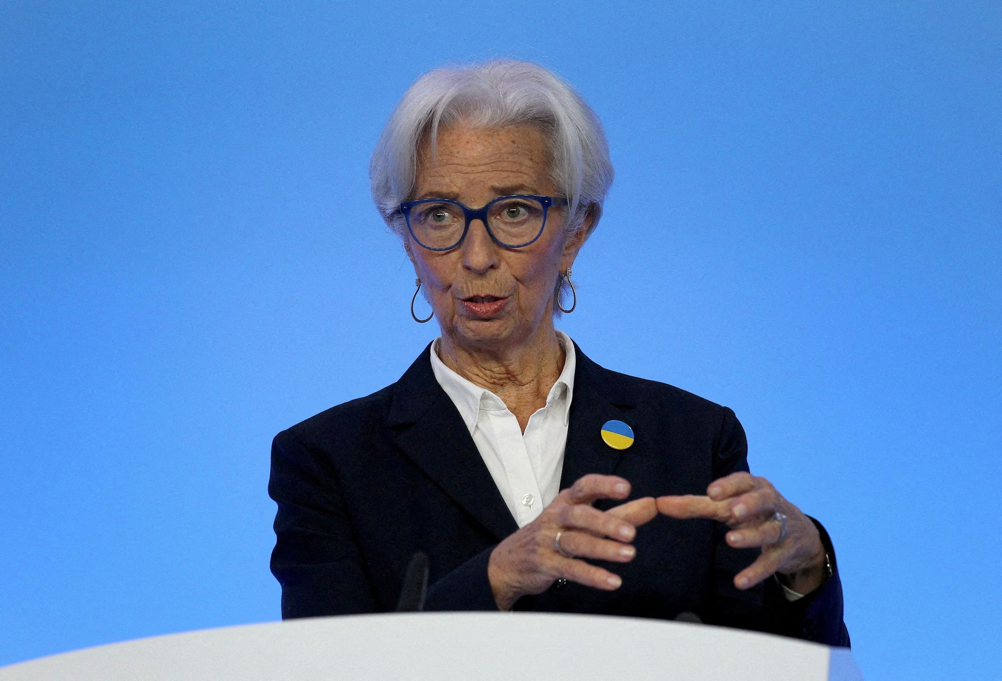 President of European Central Bank Christine Lagarde addresses a news conference following the meeting of the Governing Council's monetary in Frankfurt, Germany March 10, 2022. Daniel Roland/Pool via REUTERS//File Photo/File Photo