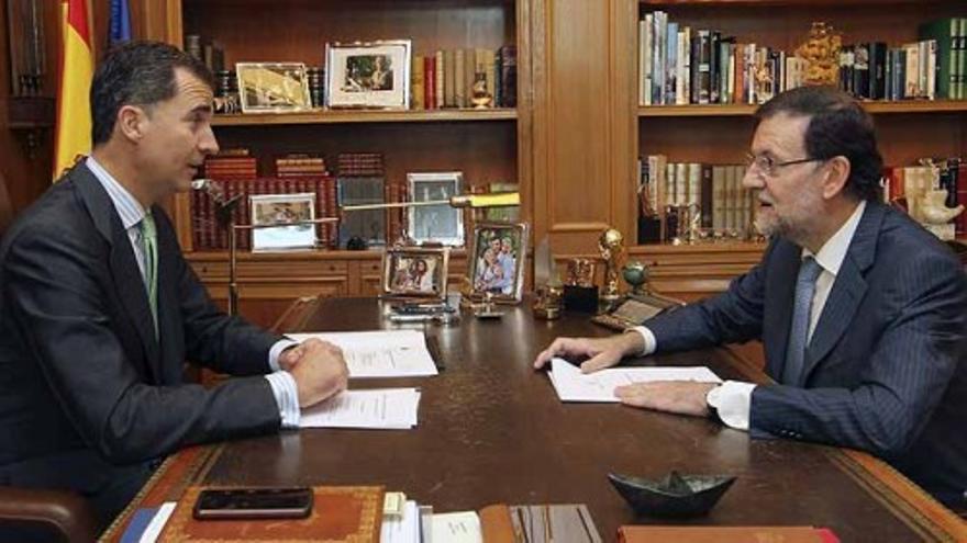 El Rey mantiene su primer despacho con Mariano Rajoy