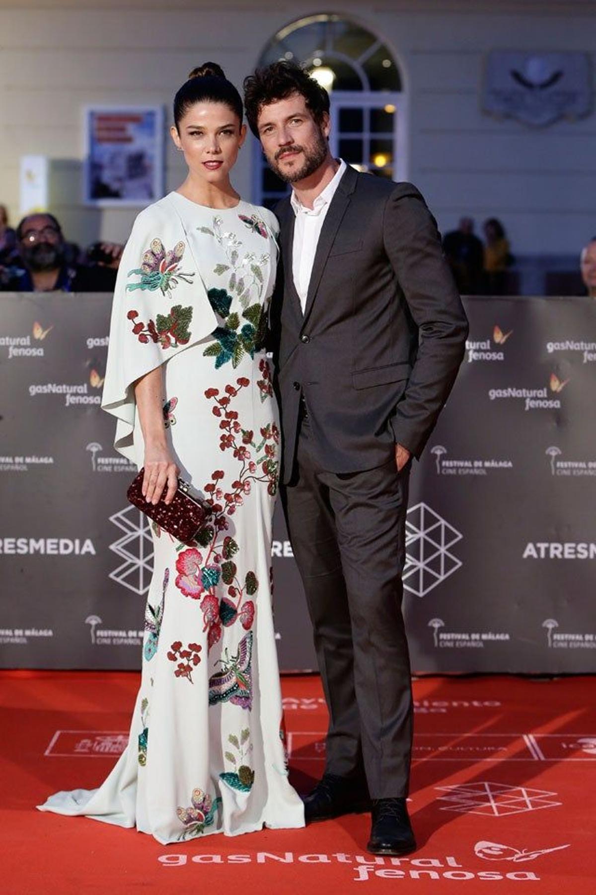 Juana Acosta y Daniel Grao, en la première de Acantilado en el Festival de Cine de Málaga.