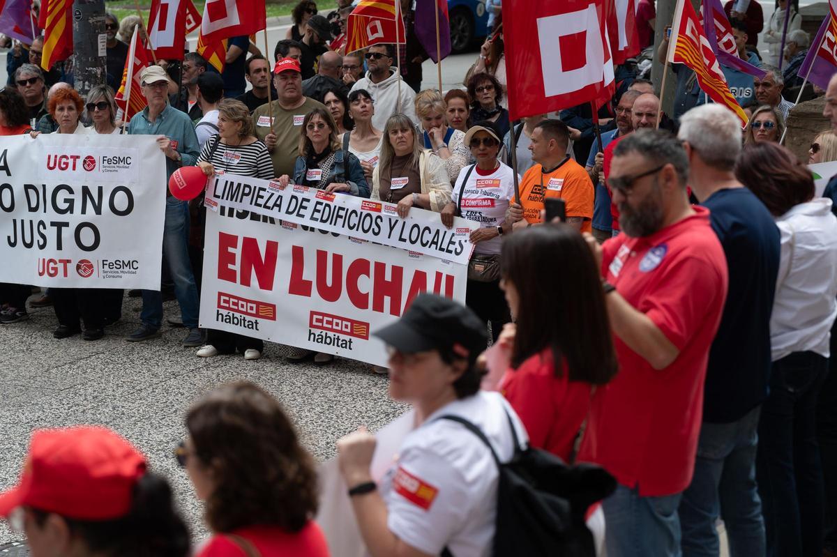 El sector de la limpieza de edificios, en lucha, este primero de mayo.