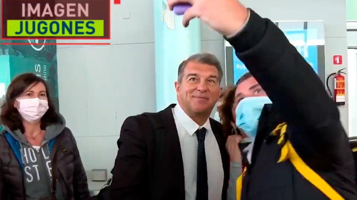 Joan Laporta ya está en Vigo pensando en el Celta-Barça