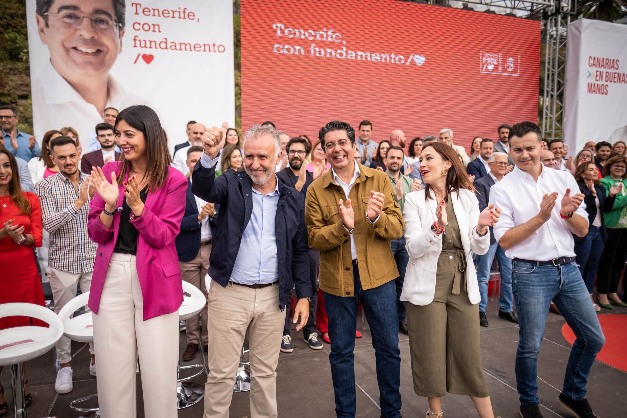 El PSOE presenta las candidaturas por la isla de Tenerife.