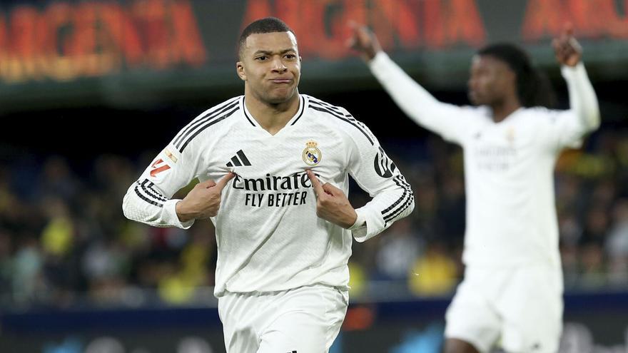 Kylian Mbappé celebra un gol en La Cerámica.