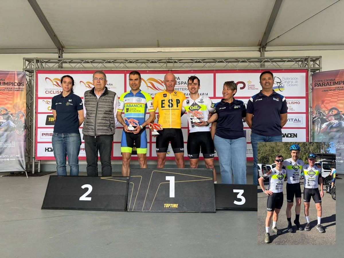 Podio de Gran Canaria, con Manuel Pérez Martín