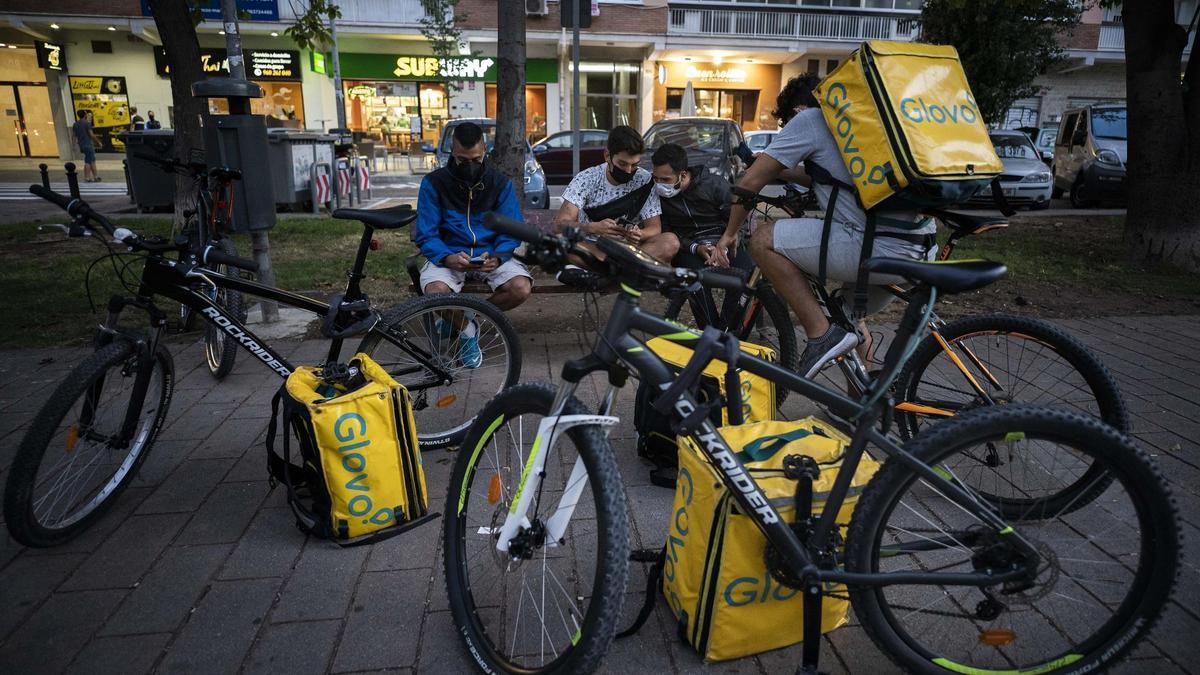 &#039;Riders&#039; de Glovo en Valencia