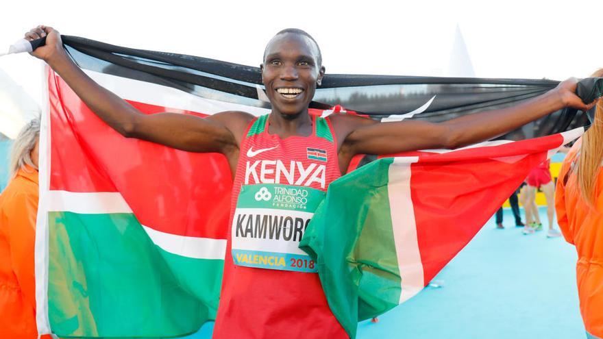 Kamworor, ganador del Mundial de Medio Maratón en Valencia. Foto: Mao