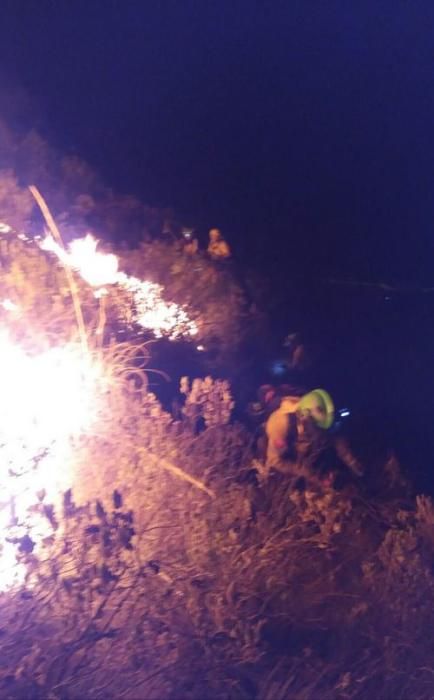 Incendio forestal en la zona de La Concha en Marbella