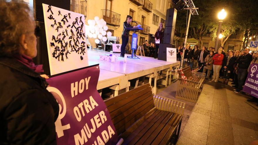 La última concentración que hubo en Elche contra la violencia machista