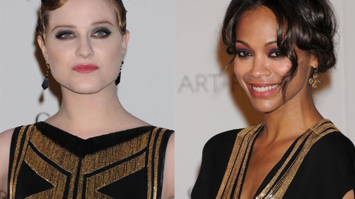 Evan Rachel Wood y Zoe Saldana.