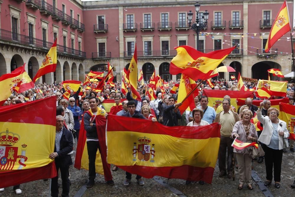 Manifestación en Gijón por la unidad de España