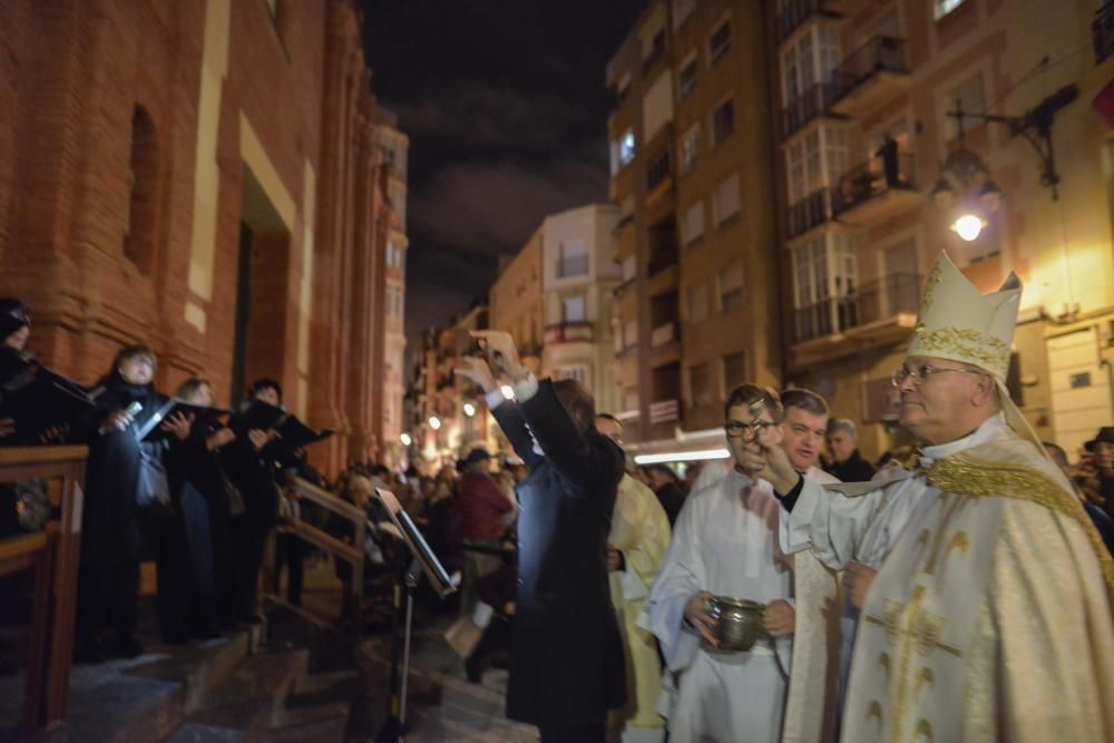 Inauguración de la fachada de la iglesia de Santa María de Cartagena