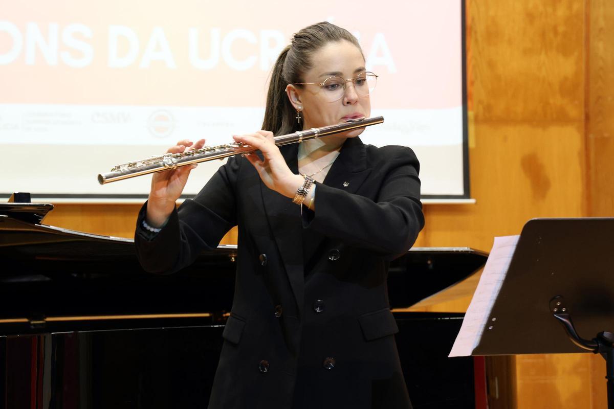 Myzenko, en la actuación del concierto "Sons da Ucraína".