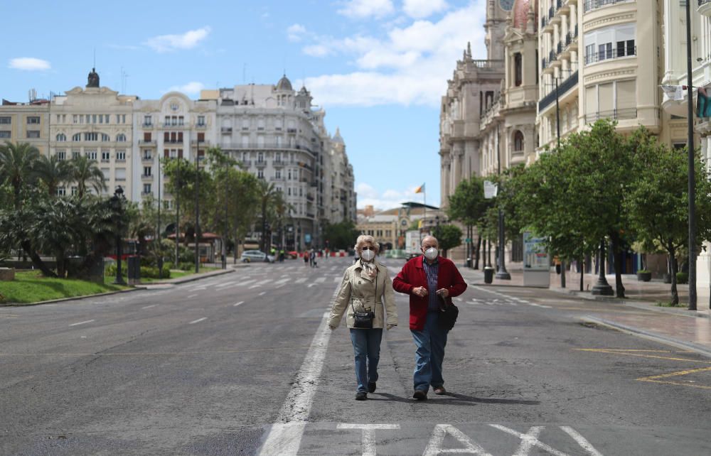 Primer fin de semana desde la peatonalización completa de la Plaza del Ayuntamiento.