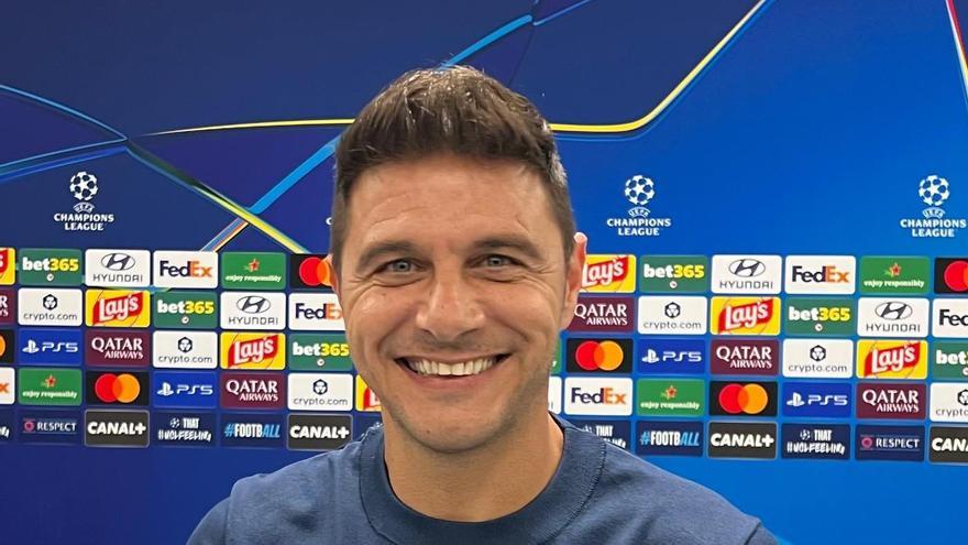 Vídeo | Joaquín Sánchez, consejero del Real Betis Balompié, en el regreso de los verdiblancos a la Champions en Lille