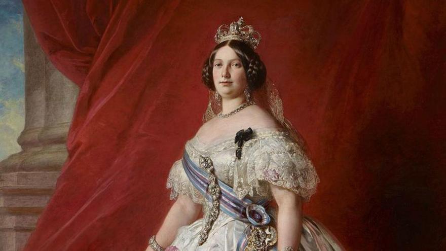 Isabel II en 1852, por Franz Xaver Winterhalter, 
Palacio Real de Madrid.