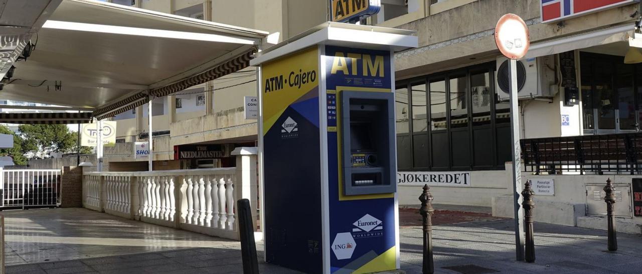 Uno de tantos cajeros automáticos que pueden encontrarse en Magaluf.