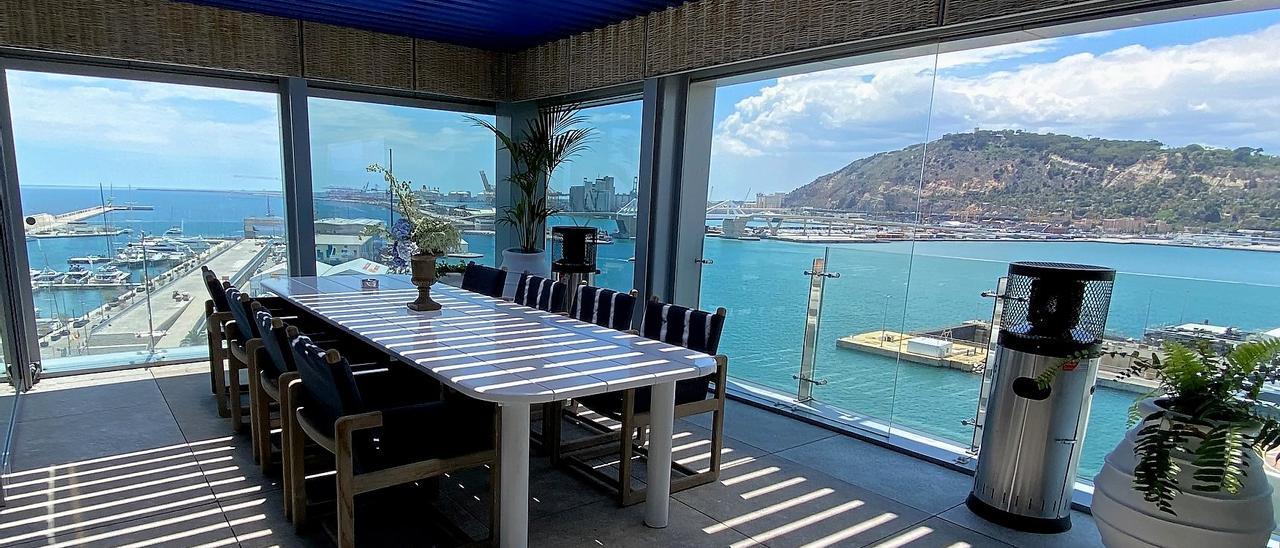 Una de las vistas del restaurante Azul Rooftop Barceloneta.