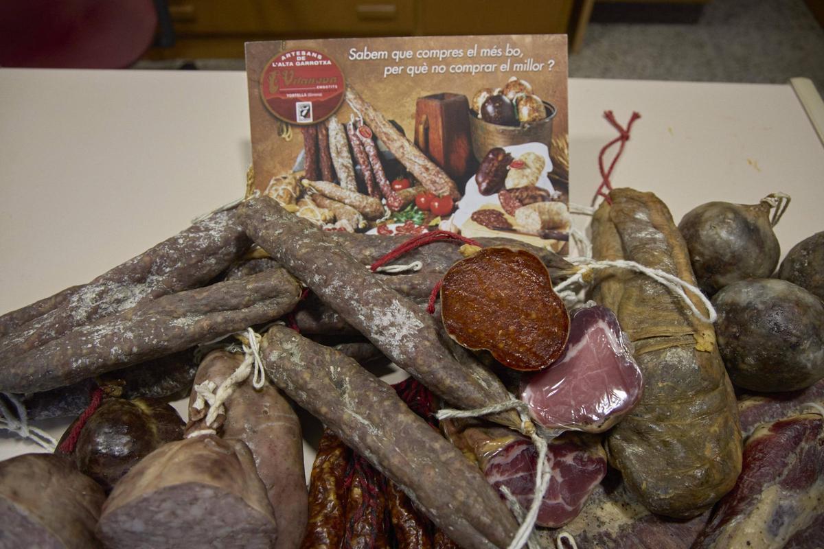 Part dels embotits elaborats per la carnisseria.