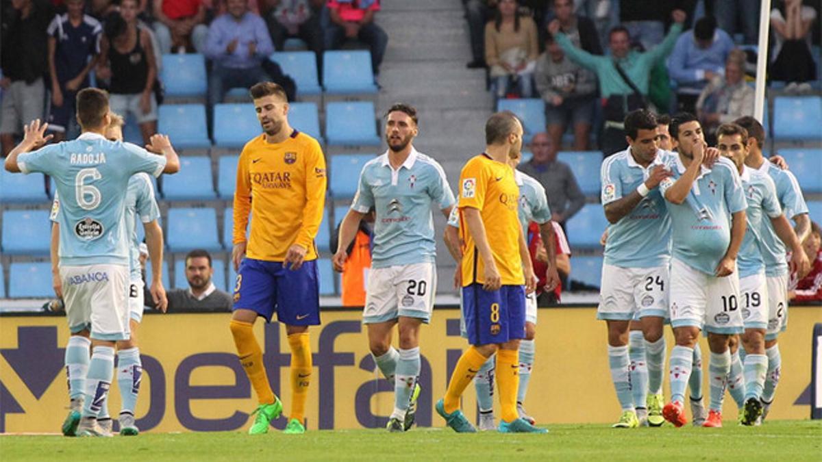 El Barça cayó por 4-1 ante el Celta en el partido de la primera vuelta de la Liga 2015/16