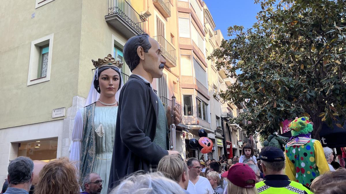 Els gegants de Figueres arribant a la plaça 2022