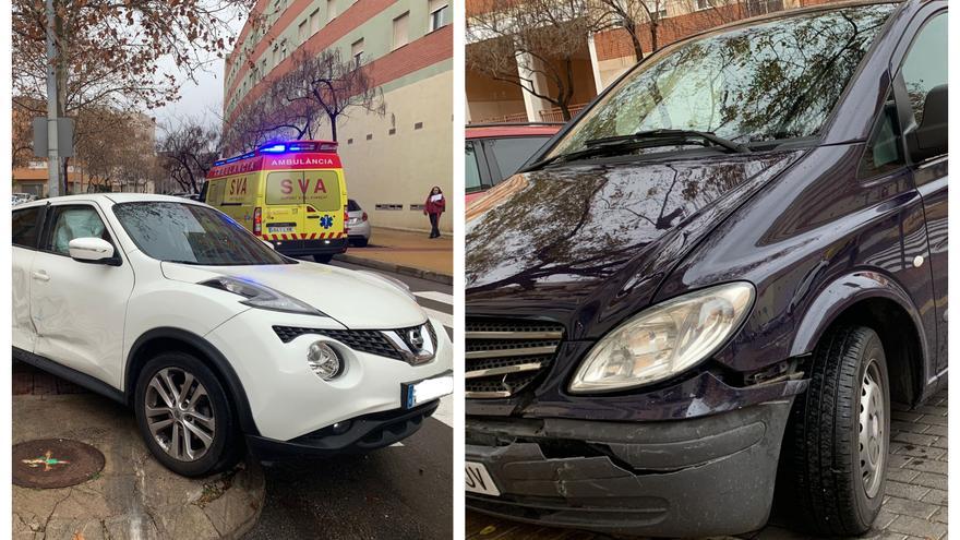Colisión entre dos vehículos en la zona UJI de Castelló