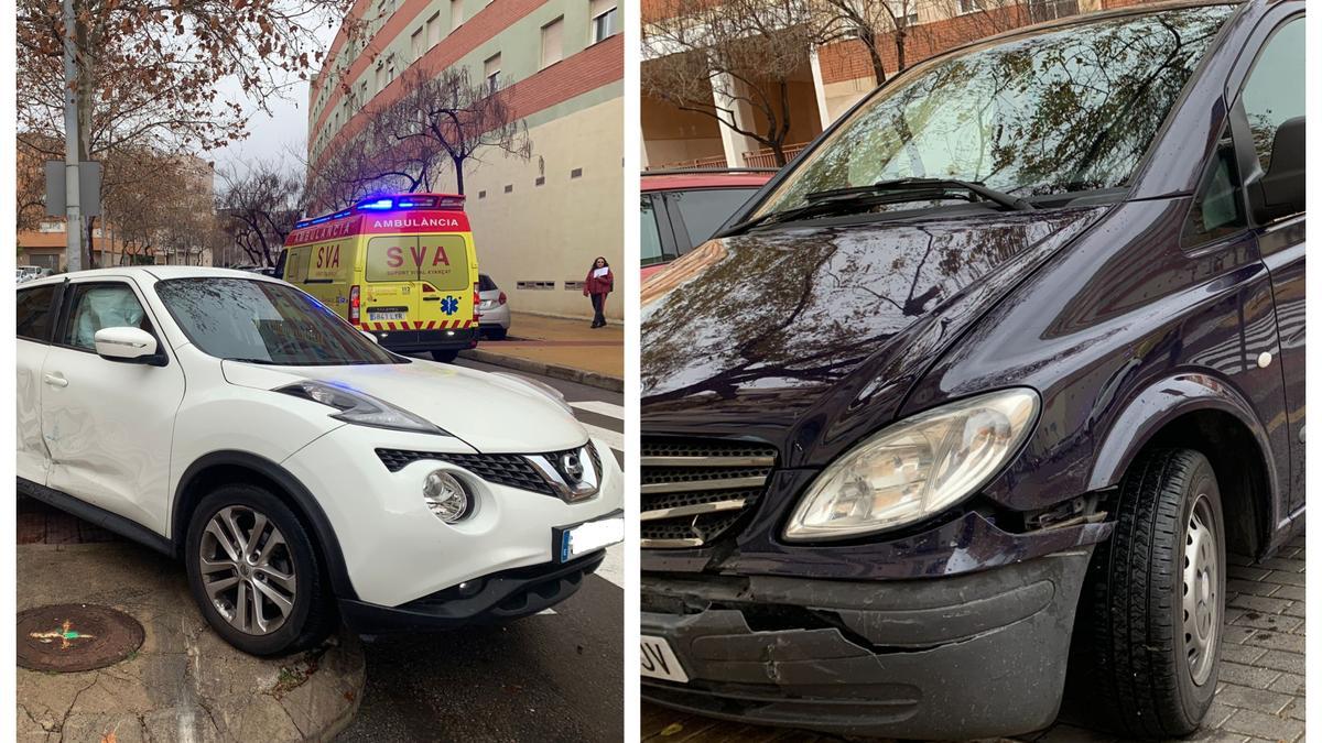 Vídeo: Colisión entre dos vehículos en la zona UJI de Castelló