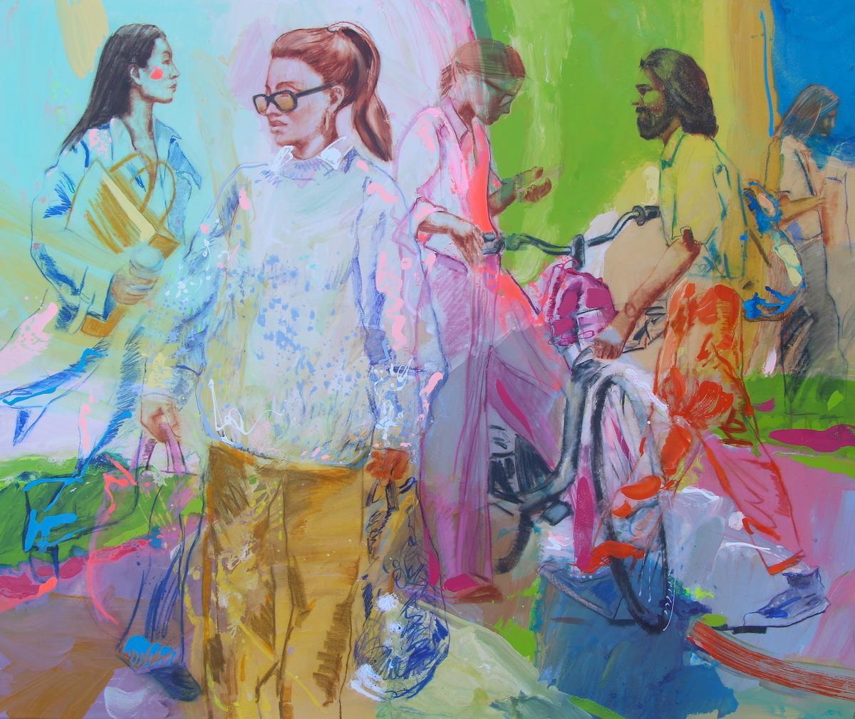 'El mercado', una de las obras de Mariia Zhurykova.