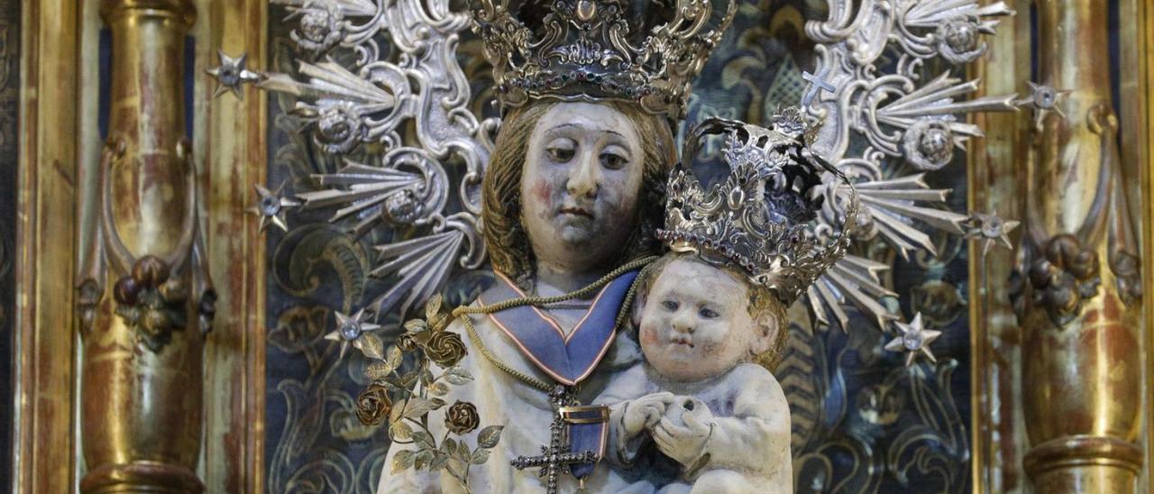 Imagen de la Virgen con el niño Jesús de la iglesia de Sant Miquel, en Palma.