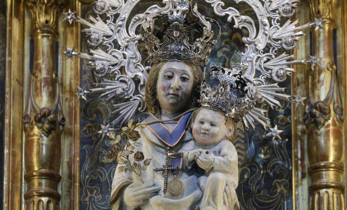 Imagen de la Virgen con el niño Jesús de la iglesia de Sant Miquel, en Palma.