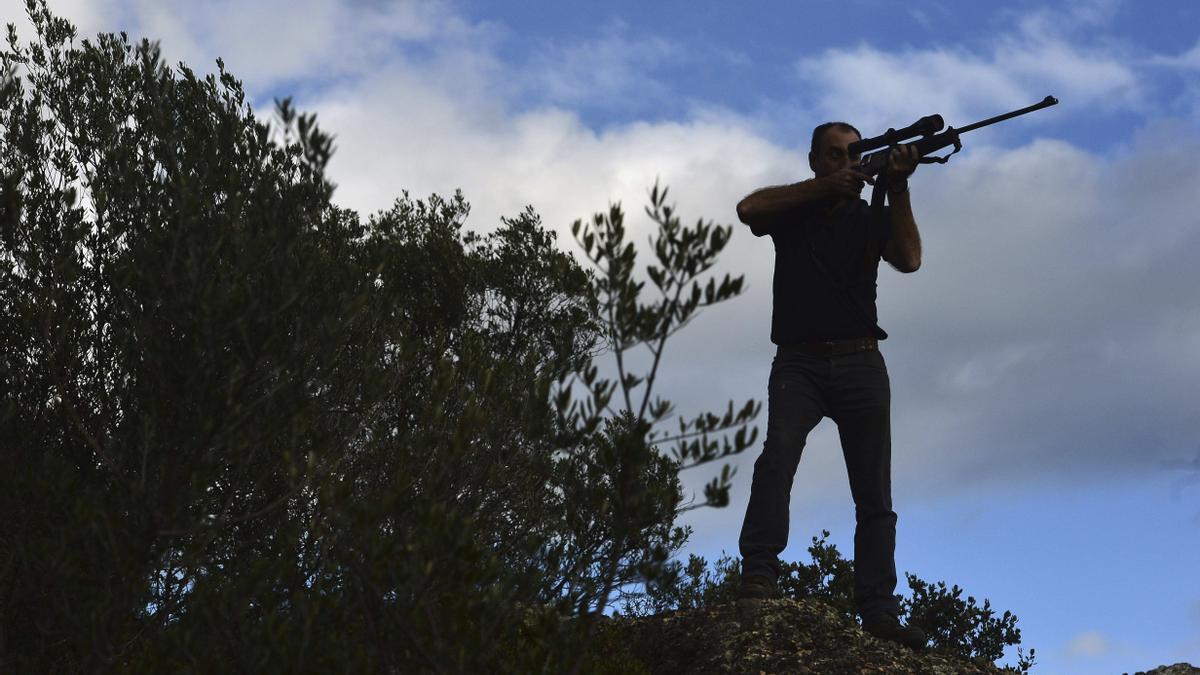 Imagen de archivo de un cazador, durante una jornada cinegética en la provincia de Córdoba.