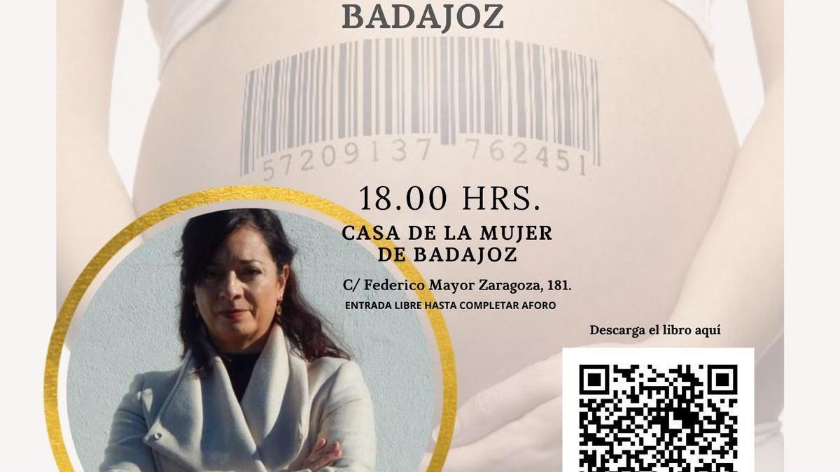Cartel que presenta la charla de Ana Trejo en Badajoz