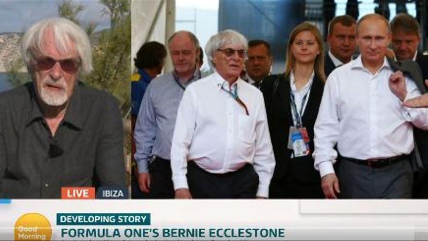 Bernnie Ecclestone, durante la entrevista concedida desde  Ibiza
