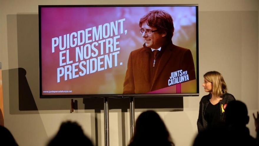 &#039;Puigdemont, el nostre president&#039;, lema de campaña de Junts per Catalunya