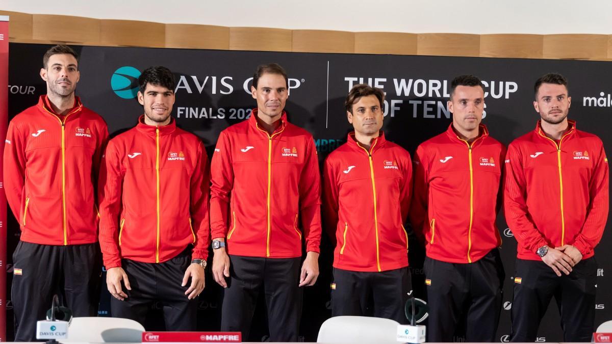 El equipo de España para las Finales de la Copa Davis, con Rafa Nadal y Carlos Alcaraz