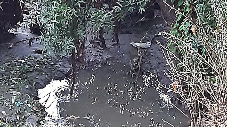 Aguas residuales procedentes del colector en el barrio de Olivares | J. N.