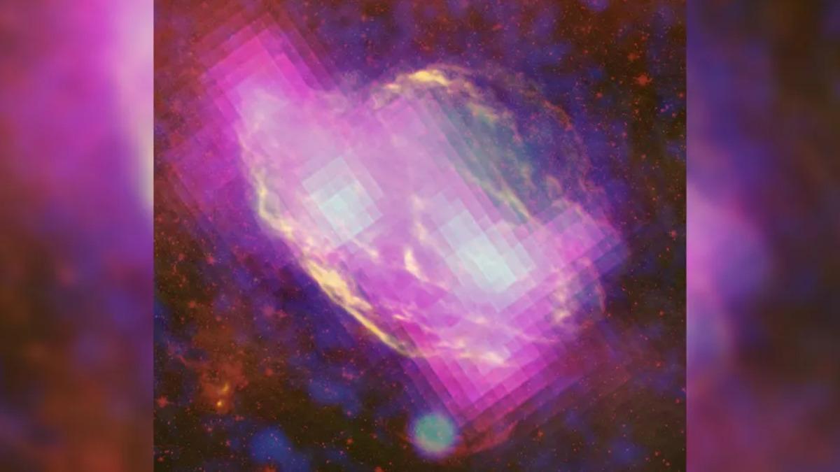 El brillo magenta del remanente de supernova W44 muestra poderosos rayos cósmicos que chocan con el gas.