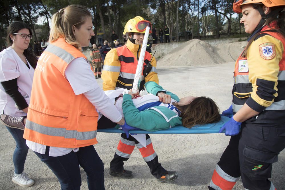 Simulacro de la Escuela de Enfermería de Castelló