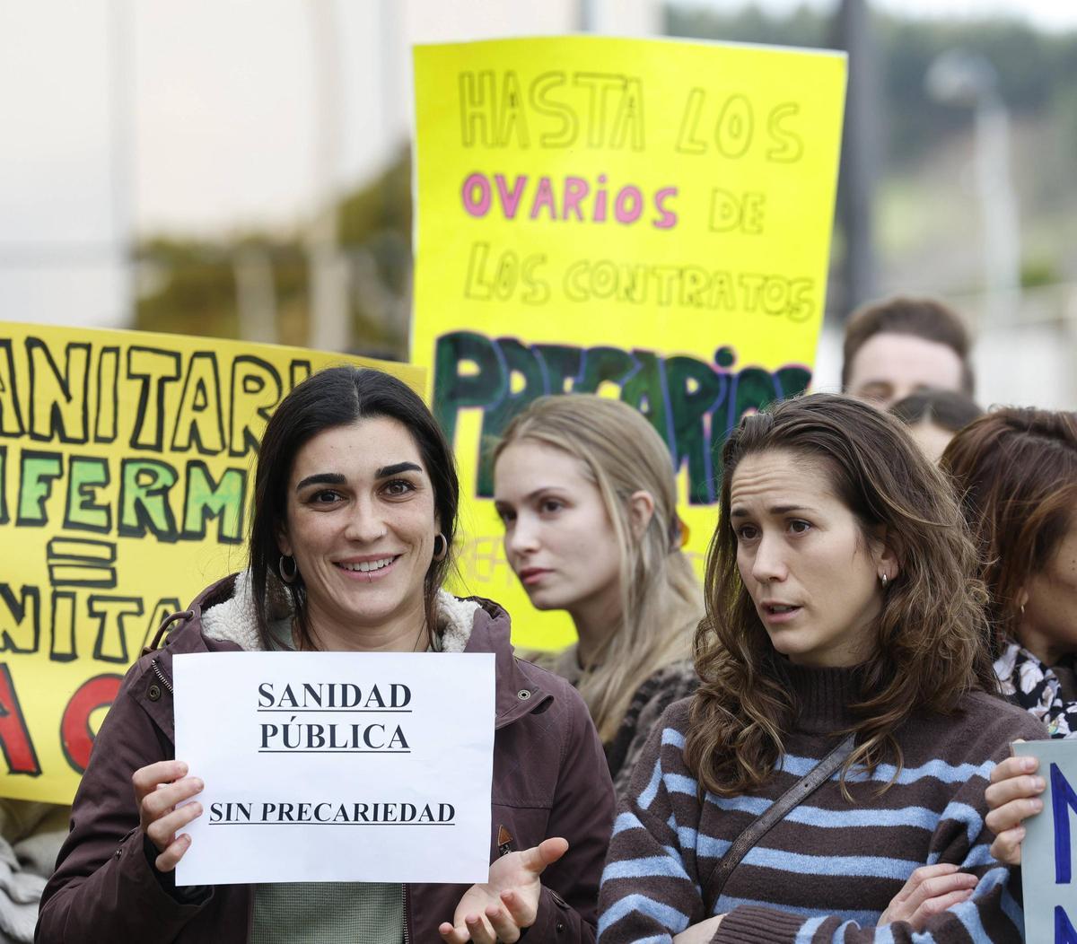 EN IMÁGENES: La protesta en el Hospital San Agustín de Avilés