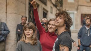 Carla Simón en el rodaje de Romería en Galicia